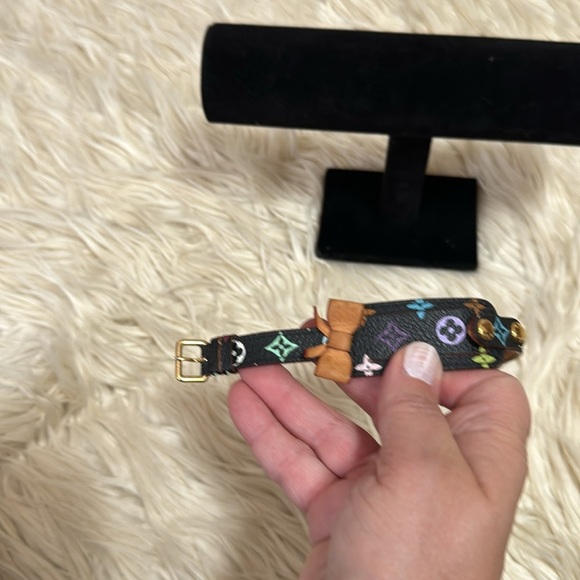 Louis Vuitton Murikami RARE black leather window bracelet - Picture 6 of 12